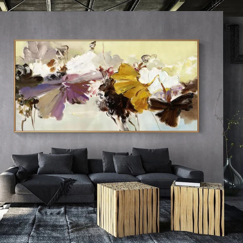 Colorful Flower Posters And Prints Abstract Oil Painting Printed On Canvas Wall Art Pictures For Living Room Sofa Home Decor