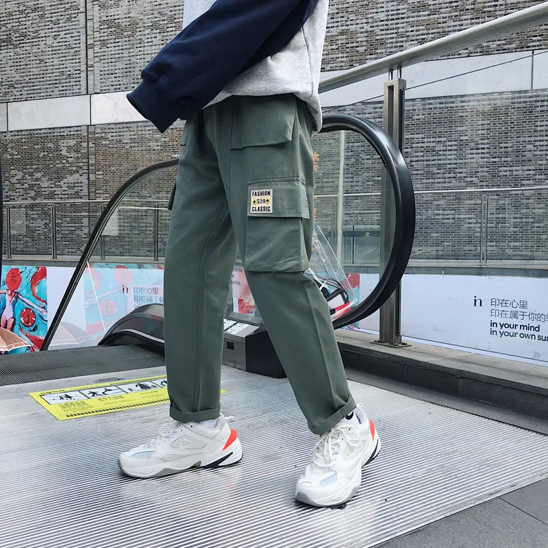 Privathinker мужские ретро комбинезоны мужские хип-хоп брюки хаки с карманами для бега мужские корейские модные трендовые свободные прямые штаны