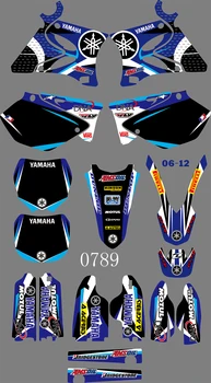 

0789 Motorcycle Team Graphic & Backgrounds Decal Sticker Kits for YAMAHA YZ125 YZ250 2002 2003-2014