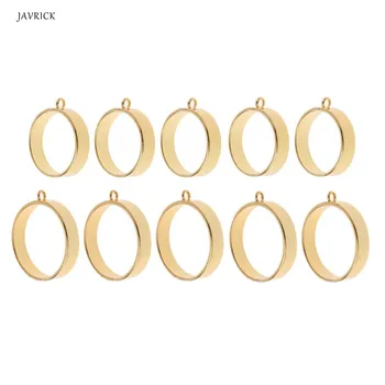 

5Pcs Round Framework Open Back Bezels Pendant Blanks for Resin Jewelry Making