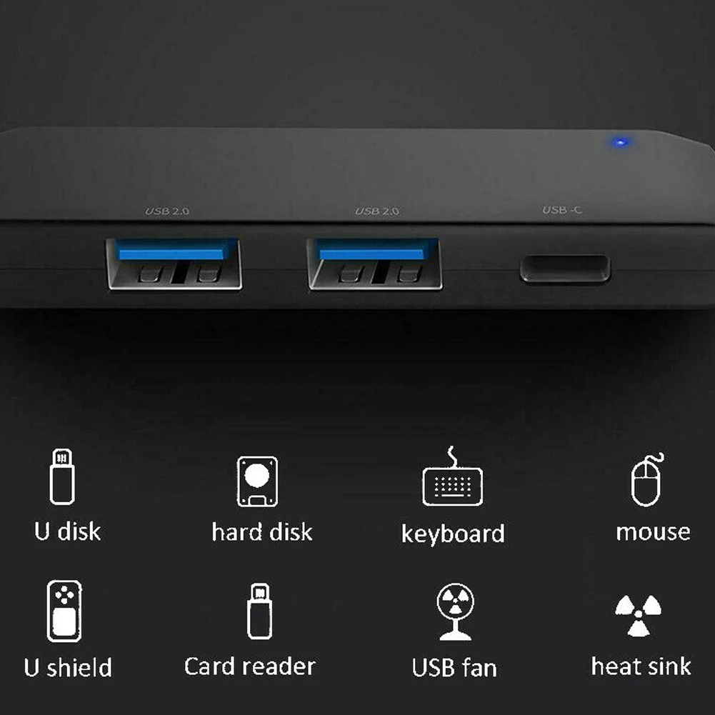 Высокое качество Портативный USB-C 4K концентратор type-C к USB 2,0 адаптер с 1 штекерным портом 4 гнездовыми портами