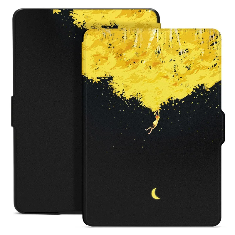 Из искусственной кожи на магнитной застежке чехол для Kindle Paperwhite 1/2/3 читалка(7th Gen2012/2013// выпуска) Авто Режим сна/Пробуждение - Цвет: Child and Tree