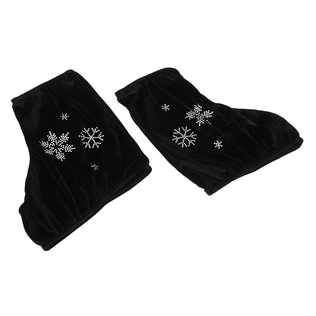 2pcs Ice/Figure/Roller Skate Boots Shoes Cover Protecting Tool with Snowflake Image, Rose Red, White, Black