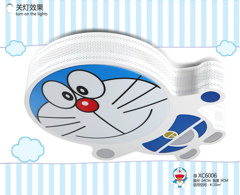 Doraemon/светодиодный потолочный светильник с героями мультфильмов; теплый светильник для спальни; для девочек и мальчиков; для детей; Милые лампы для комнаты; Джингл кошки