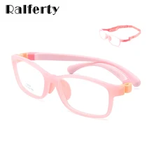 Ralferty, качественная силиконовая оправа для очков, для детей, для девочек и мальчиков, розовые спортивные очки для близорукости, класс, без диоптрий, оправа для очков K19008