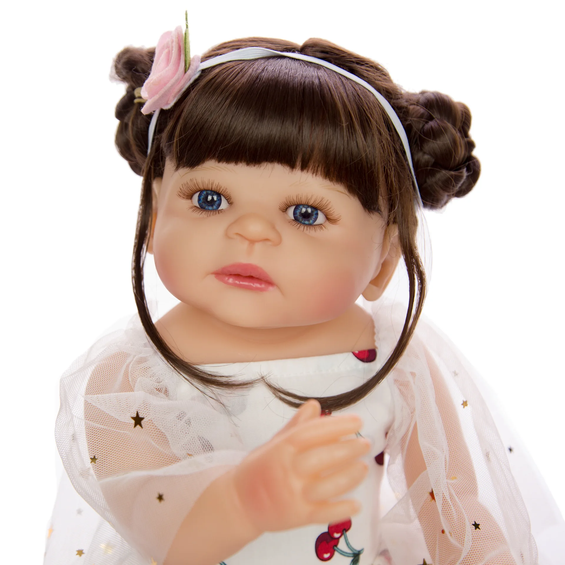 Bebe reborn corpo de silicone inteiro девочка кукла "малыш" 22 дюйма 55 см детский подарок Возрожденные игрушки