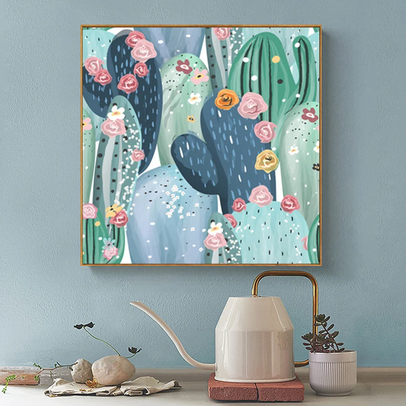 Плакаты и принты больших тропических растений настенная Картина на холсте с