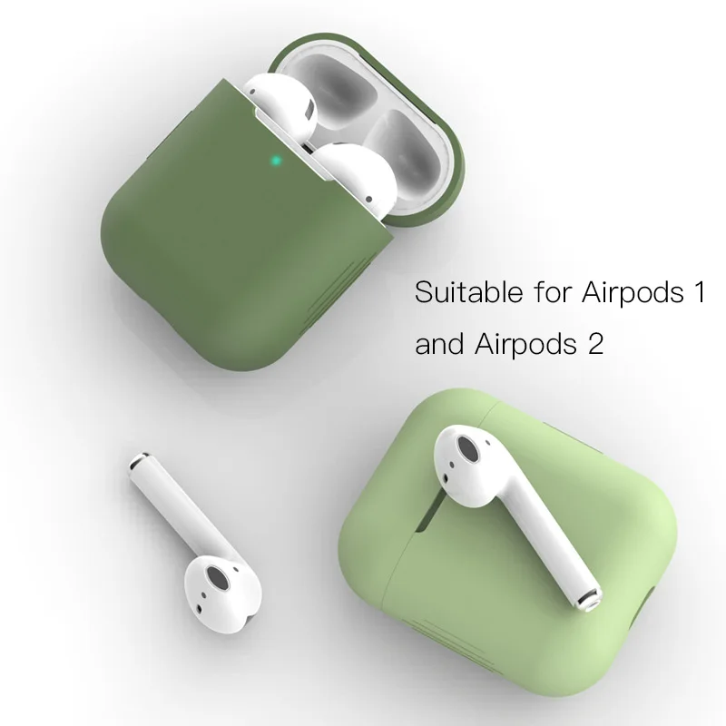 Airpods2 силиконовый чехол применим к apple bluetooth гарнитура чехол 1 или 2 поколения универсальный Анти-падение защитный чехол