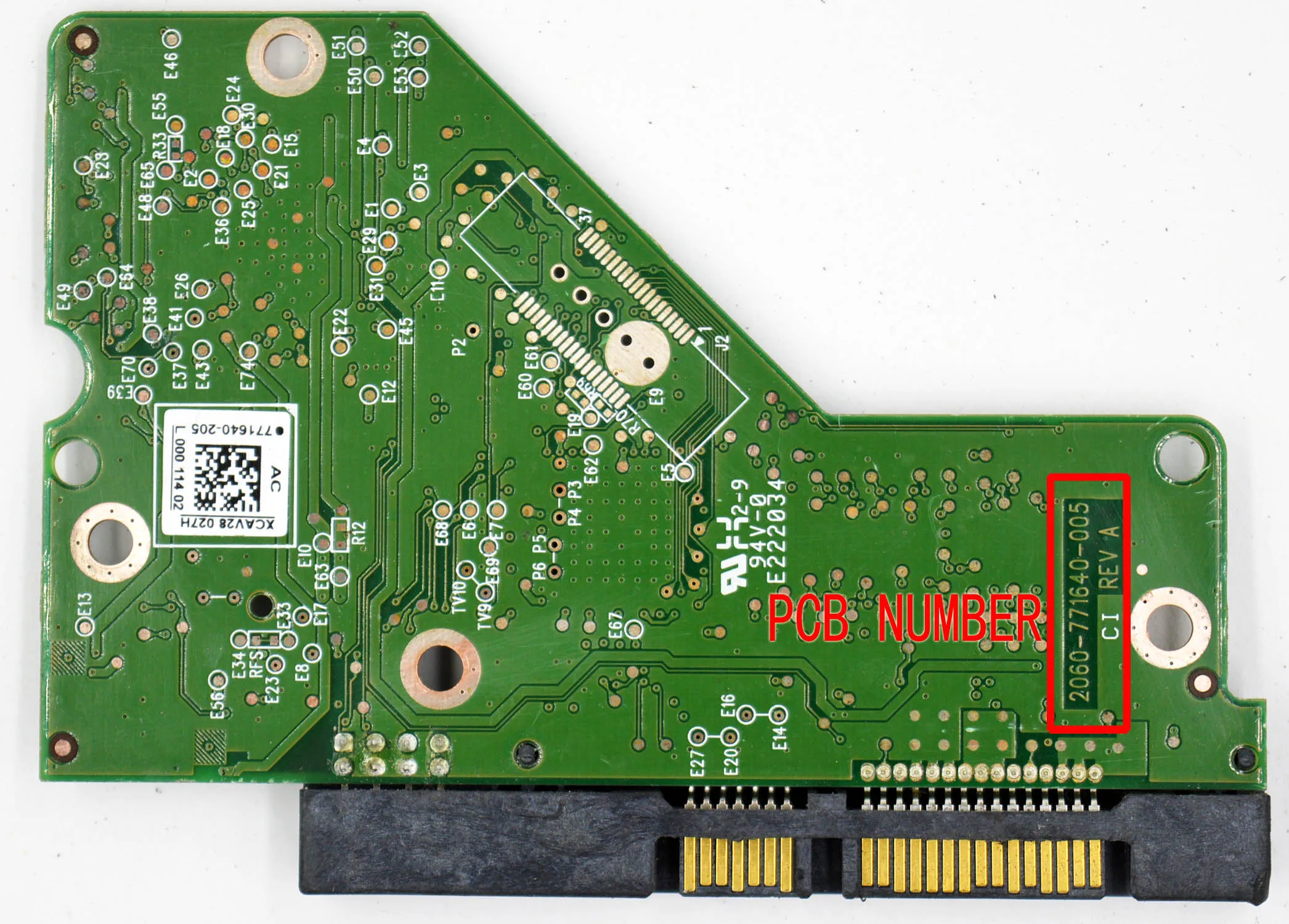 HDD PCB  / ȣ: 2060- 771640 -005 REV A / 771640 -105 WD5000AAKS,WD10AAKX,WD500AADS