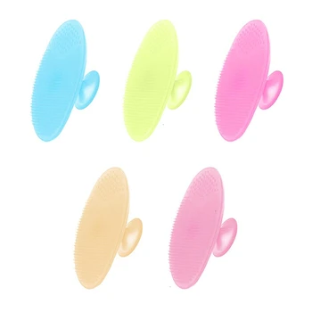 

1Pc New Silica Gel Cleaning Pad Wash Face Facial Exfoliating Brush Skin Scrub Cleanser Tool Soft Silicone Deeply Clean Portable
