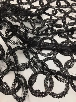 

French Nigerian Laces Fabrics High Quality handmade beaded Tulle African Laces Fabric for Wedding dress