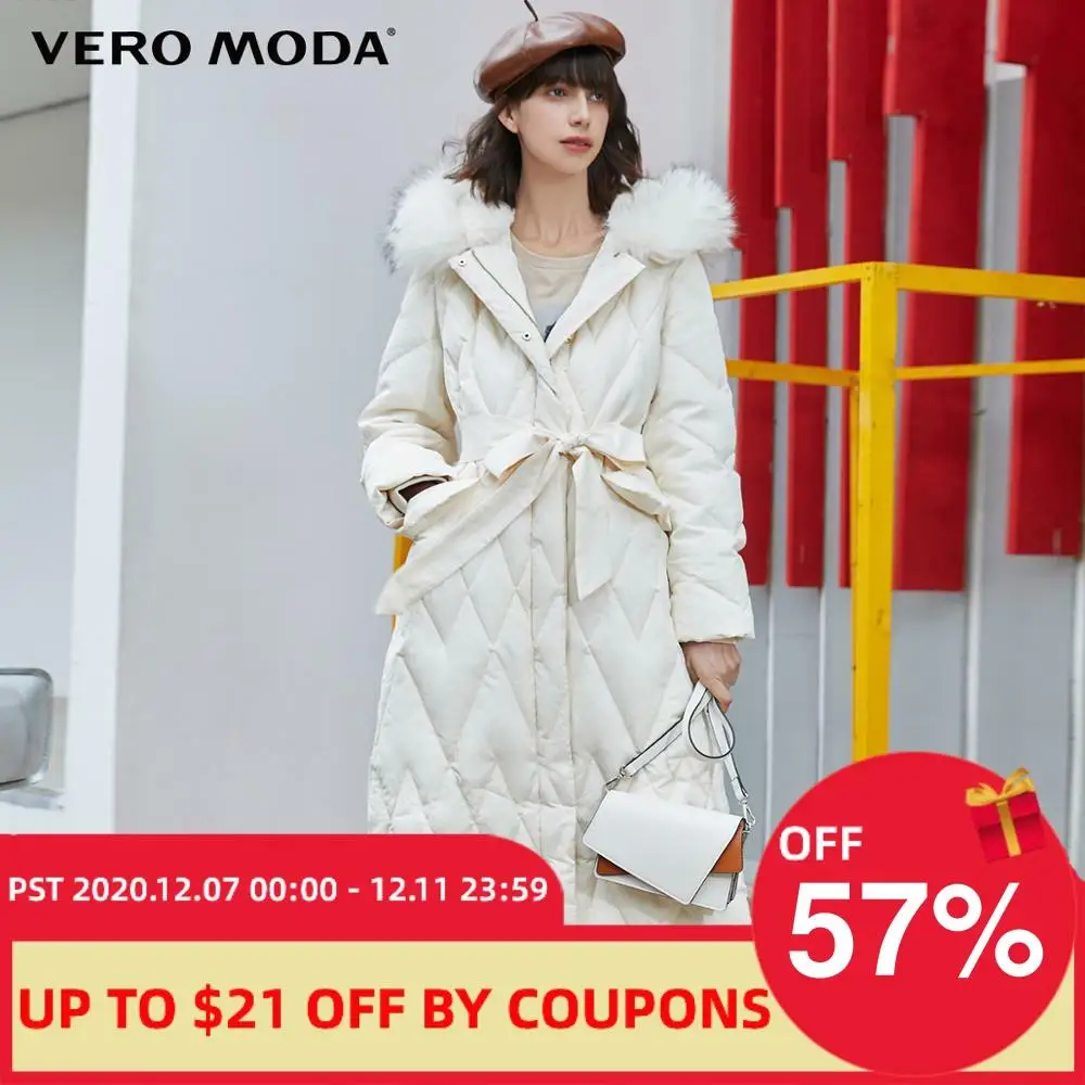 

Vero Moda Women's Long Cinched Waist Parka Coat Down Jacket | 319412515