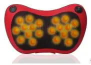 18 red 2buttons Массажная подушка Электрический массажер для шеи Многофункциональный плечевой инфракрасный нагрев терапия Акупунктура Массаж Релаксация - Цвет: 18 red 2buttons