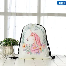 Розовый Единорог Softback рюкзак для мальчиков и девочек Оксфорд тканевый кисет спрос среди детей Подарки для дня рождения украшения