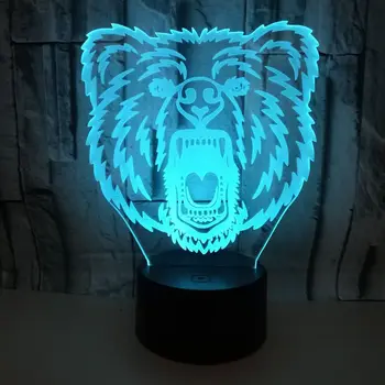 

Cartoon Lovely Bear Head 3D usb LED Night Light Room Decor Pretty Pattern Christmas Gift for Girls Kid USB Desk Sleep DecorLamp