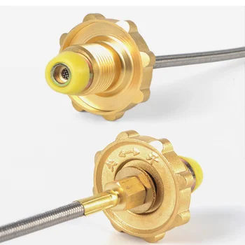 

Camping Furnace Connector Gas Tank Braided Hose Gas Stove Burner Adapter Valve