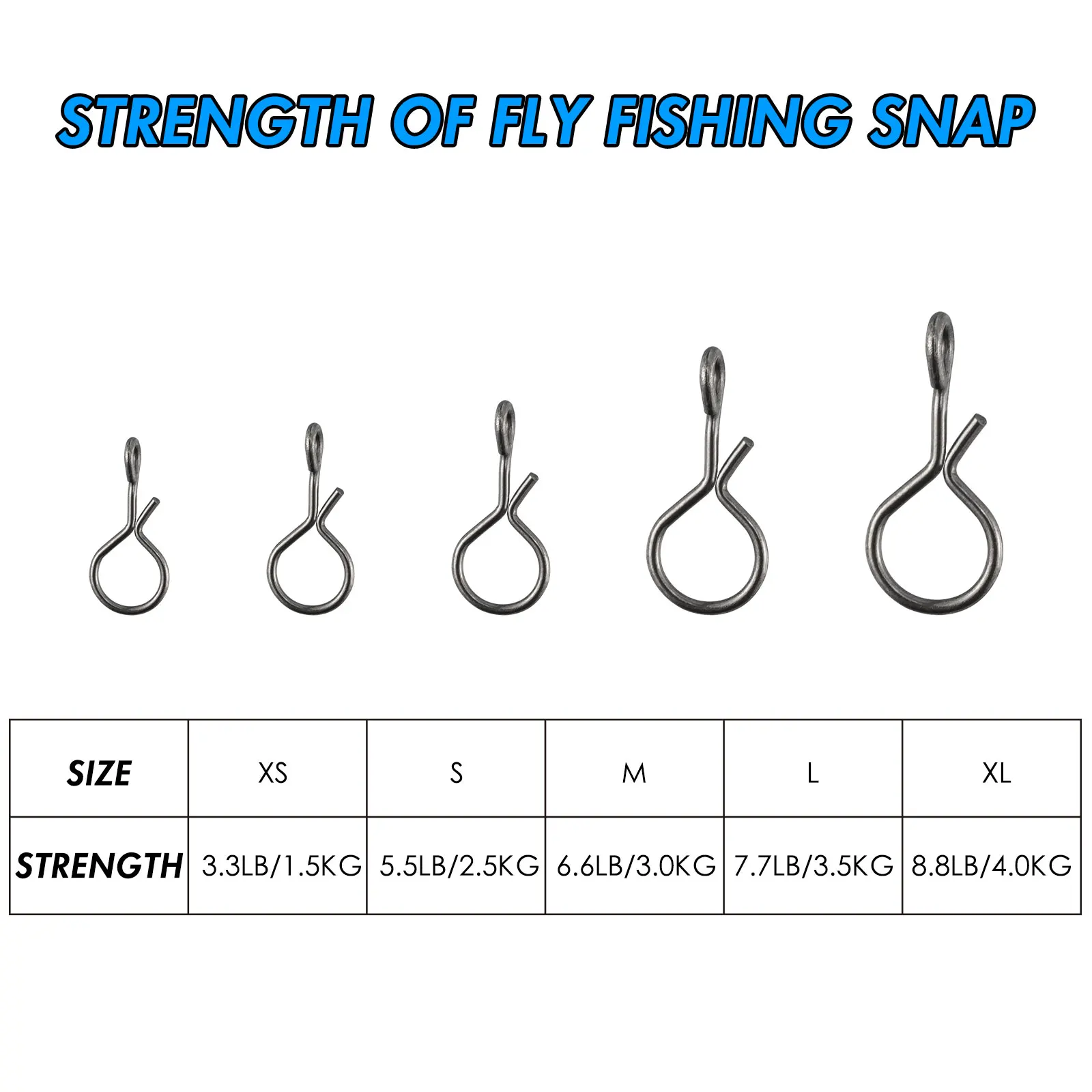 MNFT 50Pcs Fly Fishing Snap Quick Change for Flies Hook Lures Stainless  Steel Lock Black Fishing Snaps Lures Clip Link - AliExpress