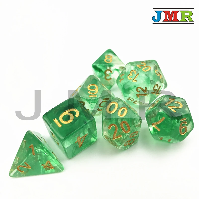 Nebular Juegos De Mesa Dados с DND играми зеленые кости набор D4 D20 для развлечение настольная