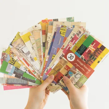 

Cool Vintage Fashion The Retro Paper Set 4 Packs Mixed Total 124PCS DIY Decoration Supplies 105mm*175mm