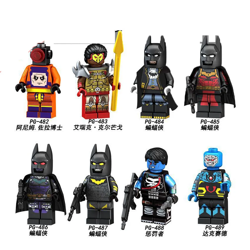 

PG8154 8PCS Set Building Blocks Super Heroes Anim Dr Zola Eric Kermango Punisher Wolverine Batman Figures Children Gift Toys