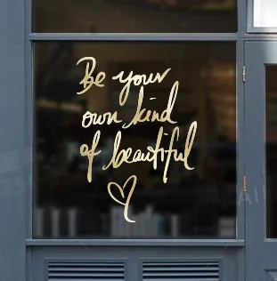 

1PC Living Room Home Mural Art Decal Quotes Lettering Words Decor Be Your Own Kind Of Beautiful Wall Stickers Bedroom Ornaments