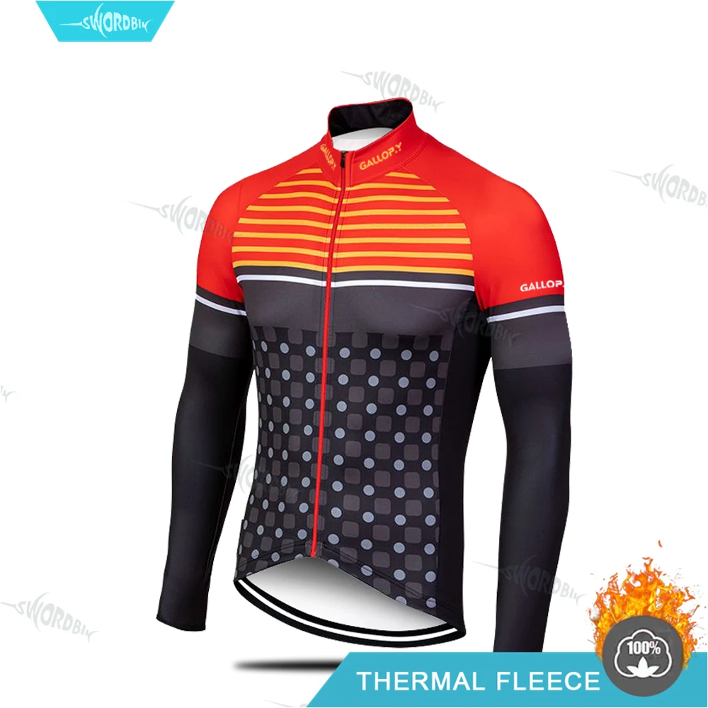 Ropa Ciclismo Hombre Pro Team Зимняя одежда теплая флисовая велосипедная футболка с длинным рукавом Одежда для велоспорта теплый комплект Ropa Ciclismo - Цвет: Cycling Jersey