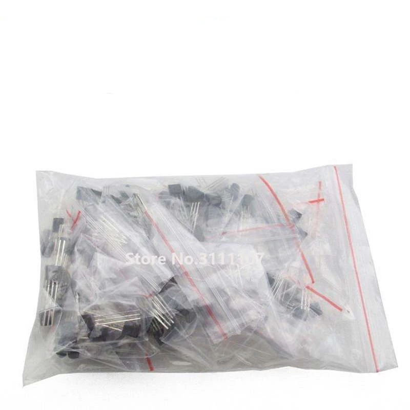 Transistor Assorted Kit 180PCS S9012 S9013 S9014 9015 9018 A1015 C1815 A42 A92 2N5401 2N5551 A733 C945 S8050 S8550 2N3906 2N3904