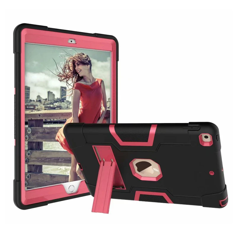 Rose Black Чехол для планшета для iPad 10,2 7 поколения 10,", детский сверхпрочный защитный чехол для iPad 10,2 противоударный чехол - Цвет: Rose Black