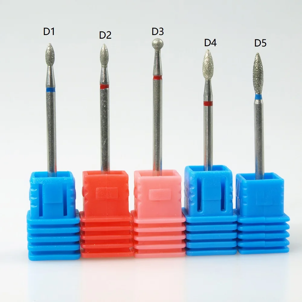 

5Size Ball Diamond Nail Drill Bit Rotary Burr Cuticle Clean Electric Bits For Manicure Drill Accessories Nail Mills