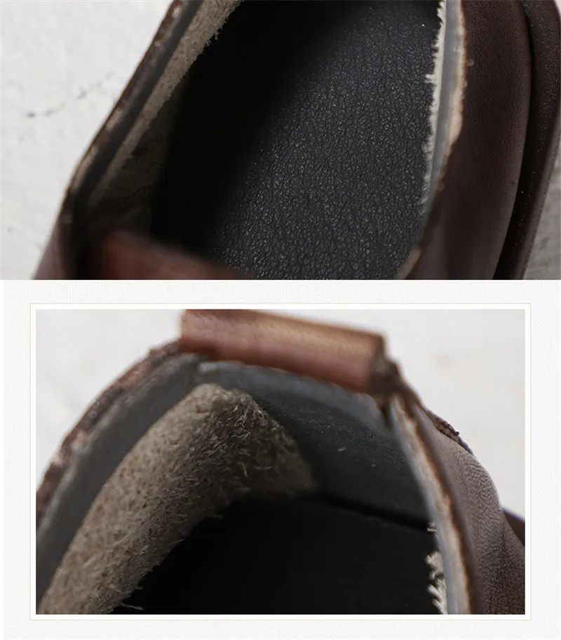 New British Women Flats Round Toe Genuine Leather Oxford Shoes For Woman Casual Loafer Lace Up Handmade Oxford Female Shoes Flat (1)