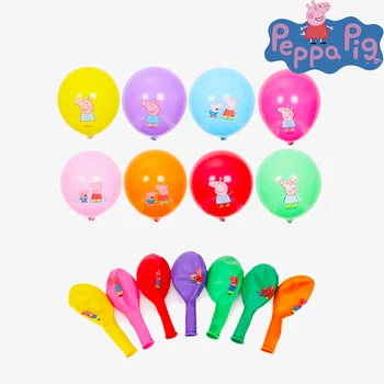 

8/16/32 Pcs Peppa Pig Latex Ball Birthday Party Decoration Wedding Decoration Christmas Children's Cartoon Kids Party Supplies