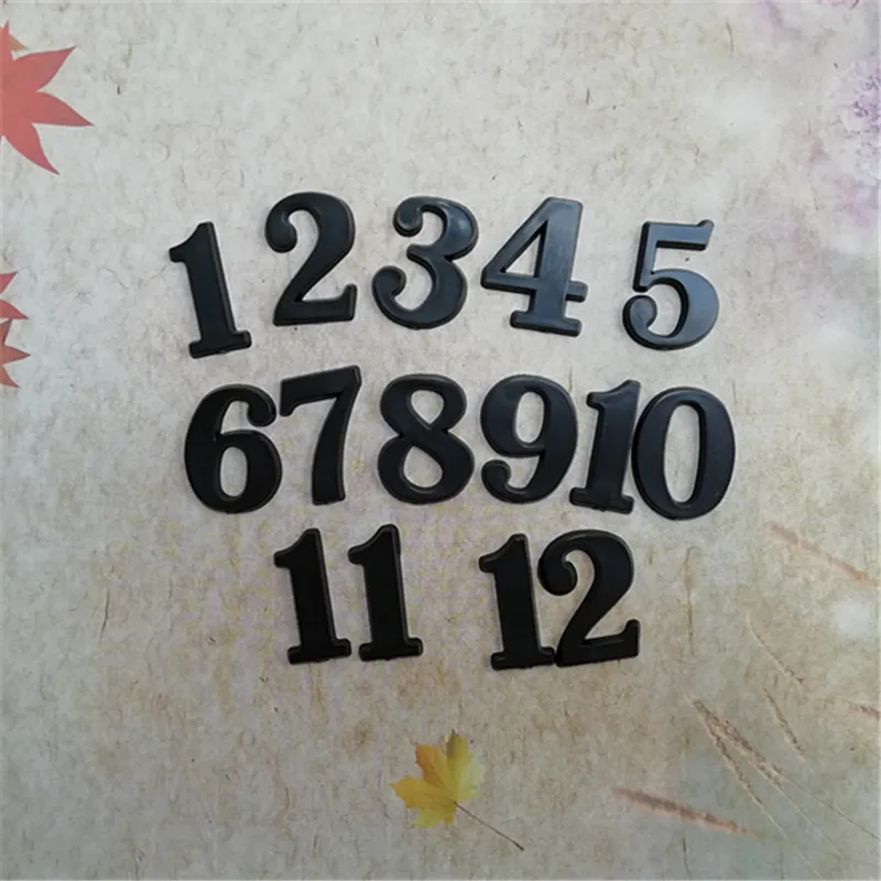 

HOT 10Sets Height 2.5CM Plastic BLACK Color Arabic Numbers for DIY Quartz Clock Accessories