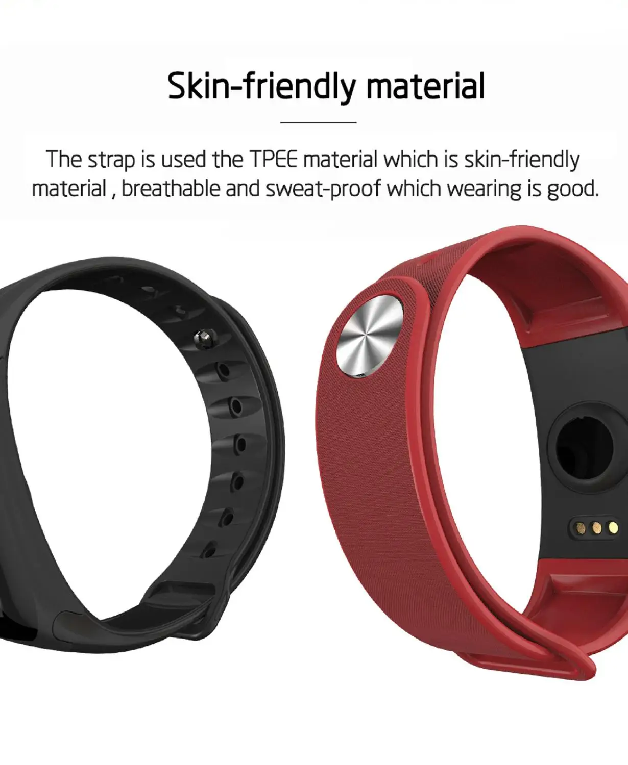 TONDYDA Color Screen Smart Bracelet Sport Pedometer Blood Pressure Heart Rate Monitor Fitness Tracker Smart Wristband Watch