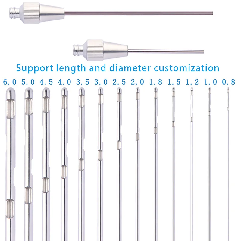 

Four Holes In Spiral Suction Needle Fat Harvesting Cannula for Stem Cells Liposuction Tool