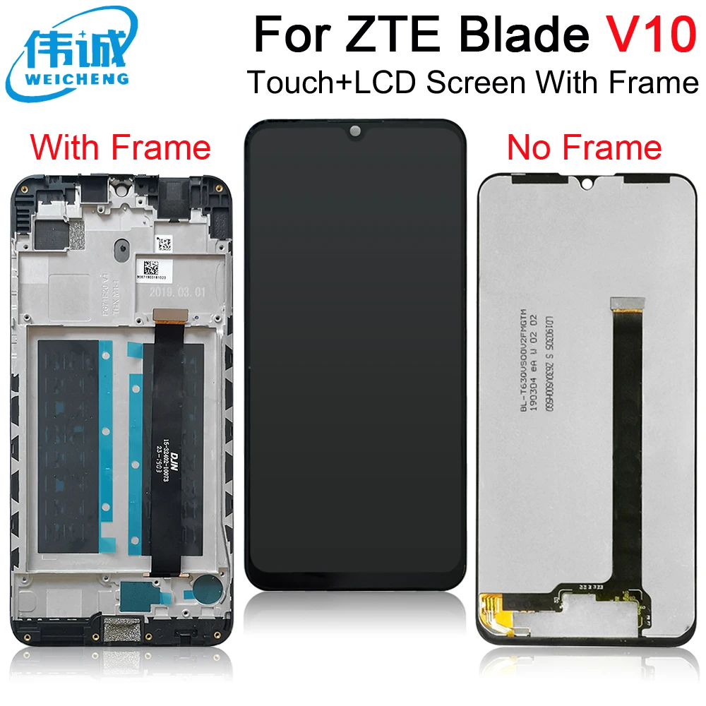ЖК-дисплей для ZTE Blade V10 сенсорный экран с дигитайзером в сборе рамкой оригинал |