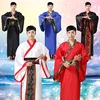 Hanfu-ropa tradicional china para hombre, traje antiguo de Festival, ropa para el escenario, trajes de baile folclórico, 10 colores ► Foto 2/6