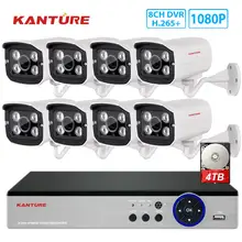 KANTURE 8CH 1080P комплект CCTV 8 камера комплект 2mp Открытый водонепроницаемый комплект видеонаблюдения ИК камера безопасности Система видеонаблюдения