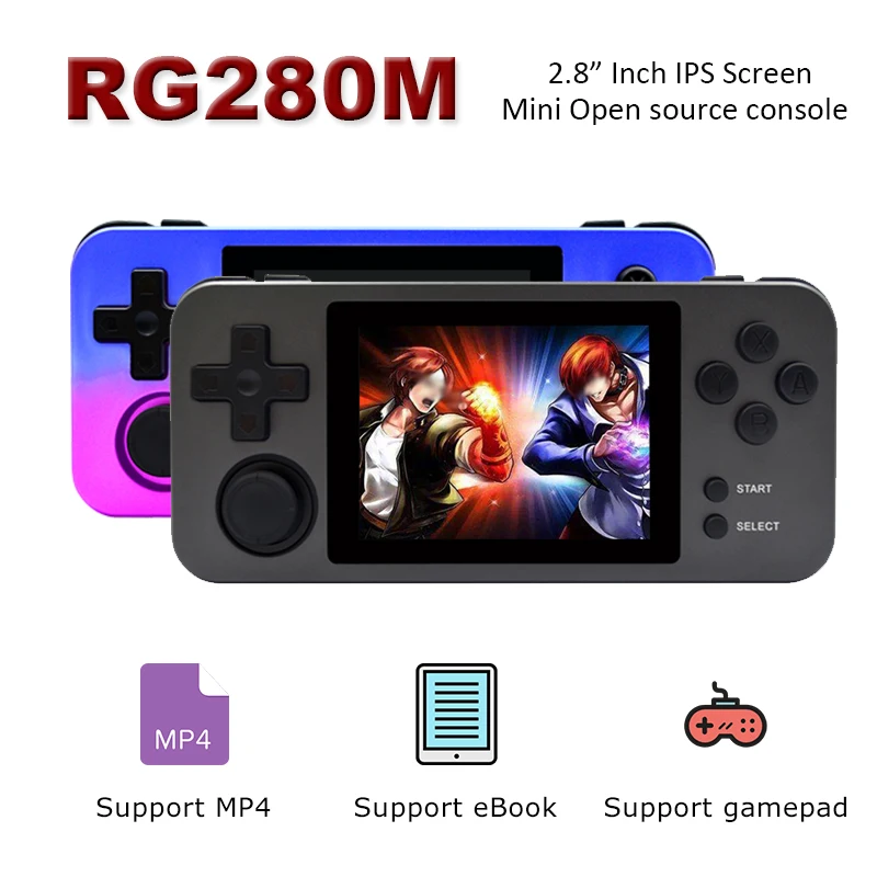 

RG280M Mini Retro Open Source Game Handheld Video Console For PS1/GBA/GB/MD