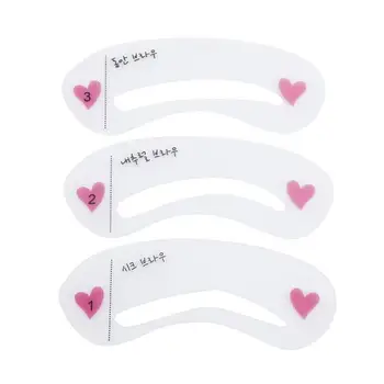 

3 Styles Reusable Eyebrow Drawing Gguide Card Professional Eyebrow Template DIY Eyebrow Women Beauty Makeup Tools For Women