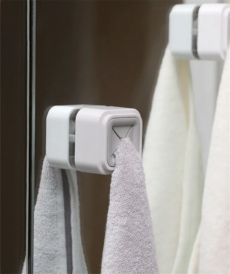 Пробивной свободный держатель для полотенец прозрачный крепкий самоклеющийся настенный крючок для хранения полотенец для кухни аксессуары для ванной комнаты