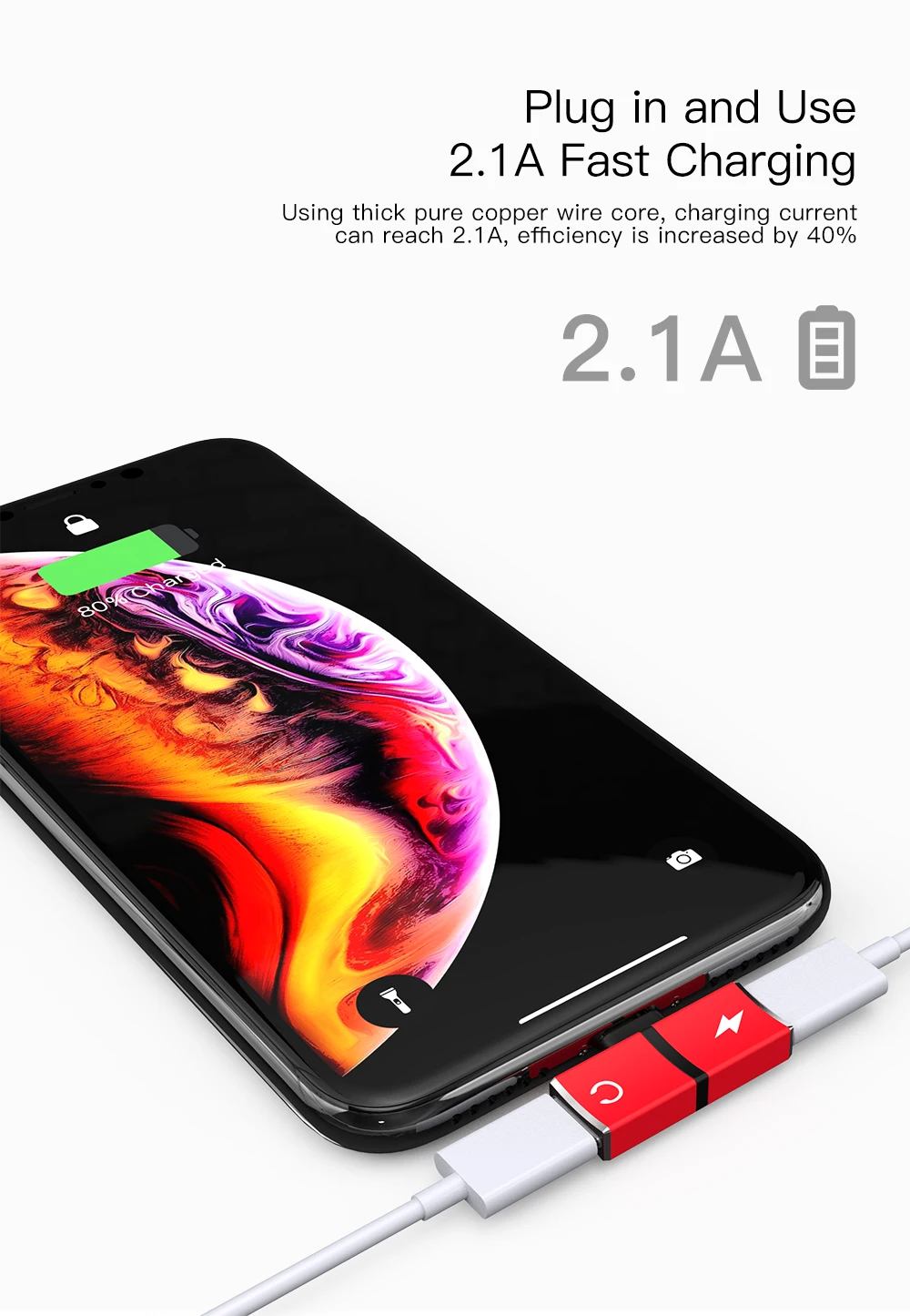 2 в 1 iphone адаптер переходник айфон для Lightning зарядное устройство для наушников iphone адаптер разветвитель для айфон сплиттер конвертер адаптер для iphone 7 Plus 8 X XS 11 Pro Max