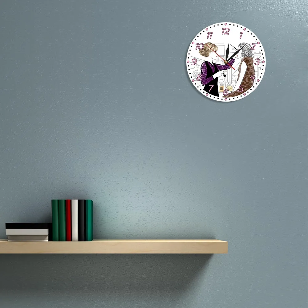 Макияж для ресниц бизнес настенное искусство часы Современный дизайн наращивание ресниц часы пользовательские ресницы салон название компании Zegar Scienny