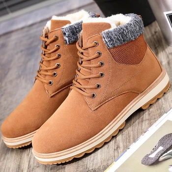 

Men Ankle Boot Winter Snow Boots Keep Warm Boots Plush Ankle Snow Working Shoes Men Snow Sneakers