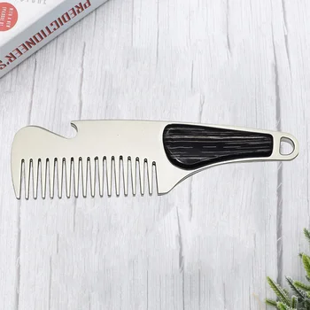 

1 Pc Multi-functional Modeling Comb Fashionable Comb for Men Silver