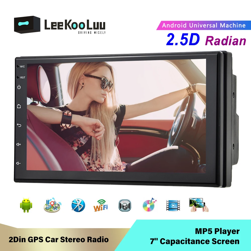 Автомагнитола LeeKooLuu универсальный мультимедийный видеоплеер на Android 2 Din с GPS для