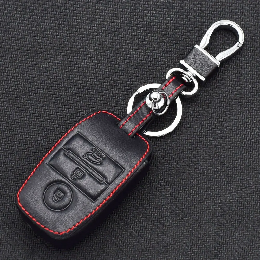 Кожаный чехол для автомобильного ключа Kia Rio Sportage 2016 Ceed Sorento Cerato K2 K3 K4 K5 Smart Remote Fob