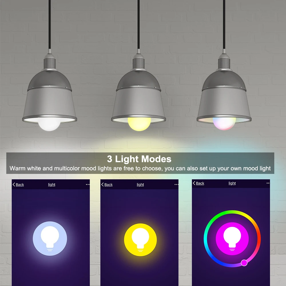 9 Вт умная WiFi Светодиодная лампа светильник RGB затемнения E27 телефон голосовой