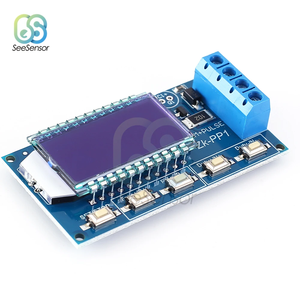 Adjustable PWM Pulse Signal Generator DC 3.3V-30V 1Hz-150KHz LCD Frequency Duty Cycle Square Wave with Anti-reverse Protection 4