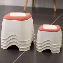 1 шт. пластиковый утолщенный табурет бытовой журнальный столик для смены обуви скамейка для ванной комнаты детская Нескользящая малая скамья квадратный табурет низкий табурет