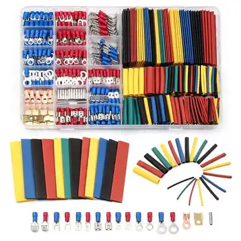 

678PCS Mixed Wire Connect Terminals Waterproof Solder Sleeve Tube Electrical Wire Insulated Butt Connectors Kit